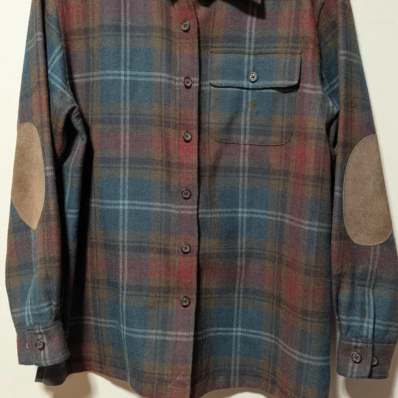 Vintage Style Lauren Ralph Lauren Wool Plaid Shirt Jacket Petite S - Picture 2 of 7